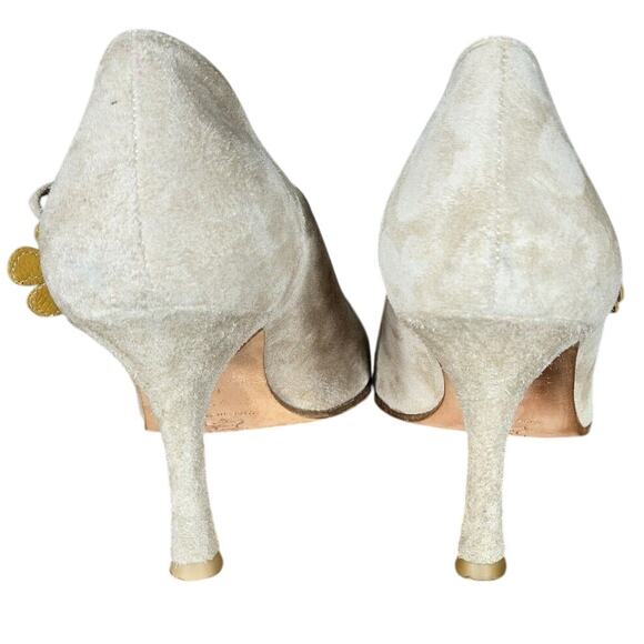 Isaac Mizrahi Made in Italy Tan Suede Mary Jane Heels | Women’s 7.5 - Picture 8 of 11